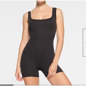 SKIMS Stretch Cotton Rib Romper Size Small